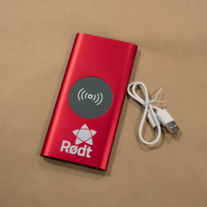 Powerbank med trådløs mobillader